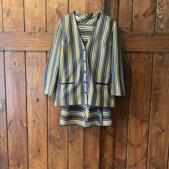 Vintage Jantzen Striped Dress and Jacket Set - Picture 2 of 9